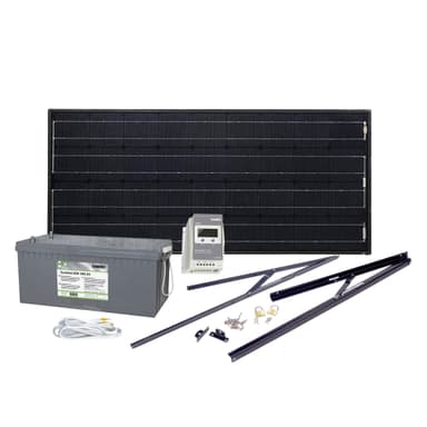 Solcelleanlegg 12V, 100 watt, AGM 260At, m/tilbehørspakke
