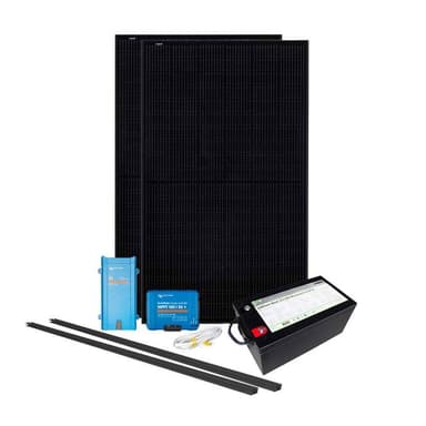 Solcelleanlegg 12/230V, 760 watt, litium heat 300At