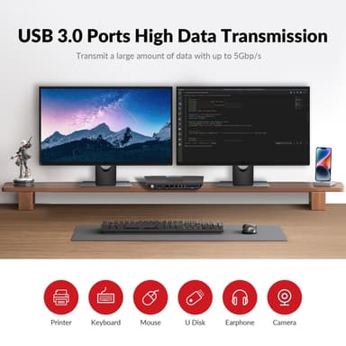 AV Access 8K DisplayPort KVM-svitsj for to datamaskiner til to skjermer