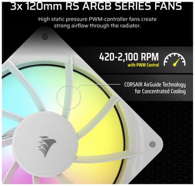 Corsair Nautilus 360mm RS ARGB CPU-vannkjøler (hvit)