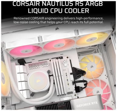 Corsair Nautilus 360mm RS ARGB CPU-vannkjøler (hvit)