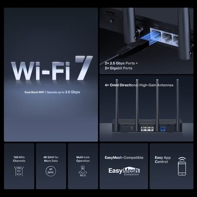 Mercusys MR27BE BE3600 Wi-Fi 7 router