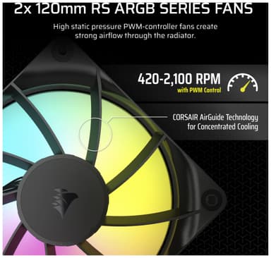 Corsair Nautilus 240mm RS ARGB CPU vannkjøler (sort)