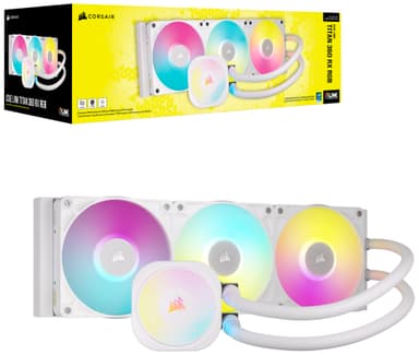 Corsair iCUE LINK TITAN 360mm RX RGB CPU vannkjøler (hvit)