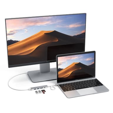 Satechi Slim USB-C MultiPort-adapter V2 (sølv)