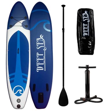 Deep Sea SUP Brett Sett XXL 330cm, Blå-hvid