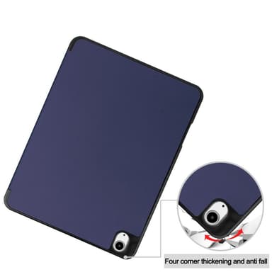 Til iPad Air 13 (2024) Slim Fit Tri-Foldbart Etui Pennebrett - Mørkeblå
