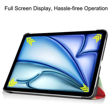 Til iPad Air 11 (2024) Trippelfoldbart deksel med smal passform - trekantet rutenett