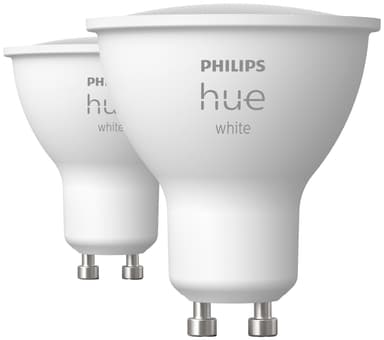 Philips Hue LED-lyspære GU10 4,2W (2-pakning)