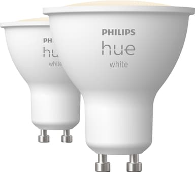 Philips Hue LED-lyspære GU10 4,2W (2-pakning)