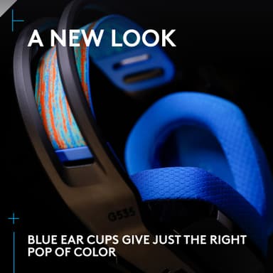 Logitech G G535 Lightspeed gaming headset (sort)