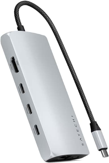 Satechi USB-C 8K Ethernet V3 Multiport USB hub (Silver)