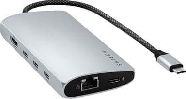 Satechi USB-C 8K Ethernet V3 Multiport USB hub (Silver)