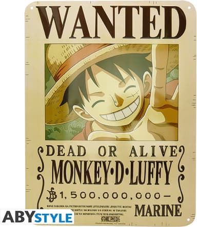 ABYStyle One Piece metallplakat (Monkey D Luffy)