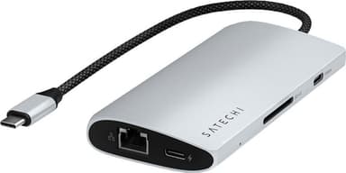 Satechi USB-C 8K Ethernet V3 Multiport USB hub (Silver)