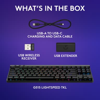 Logitech G G515 gamingtastatur (lineært, sort)