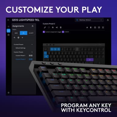 Logitech G G515 gamingtastatur (lineært, sort)