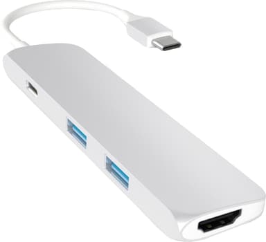 Satechi Type-C Slim Multi-port Adapter 4K Sølv