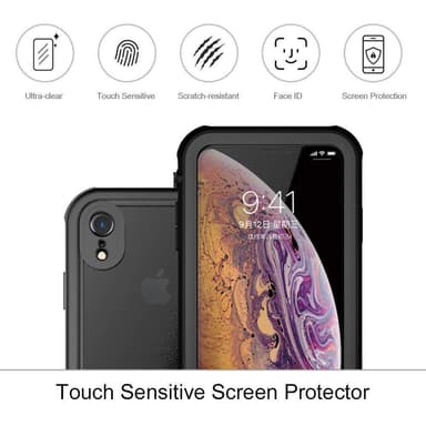iPhone XR vanntett deksel/skall Svart