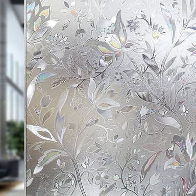 Vindusfolie for vern av innsyn, med frostmønster 200x60 cm