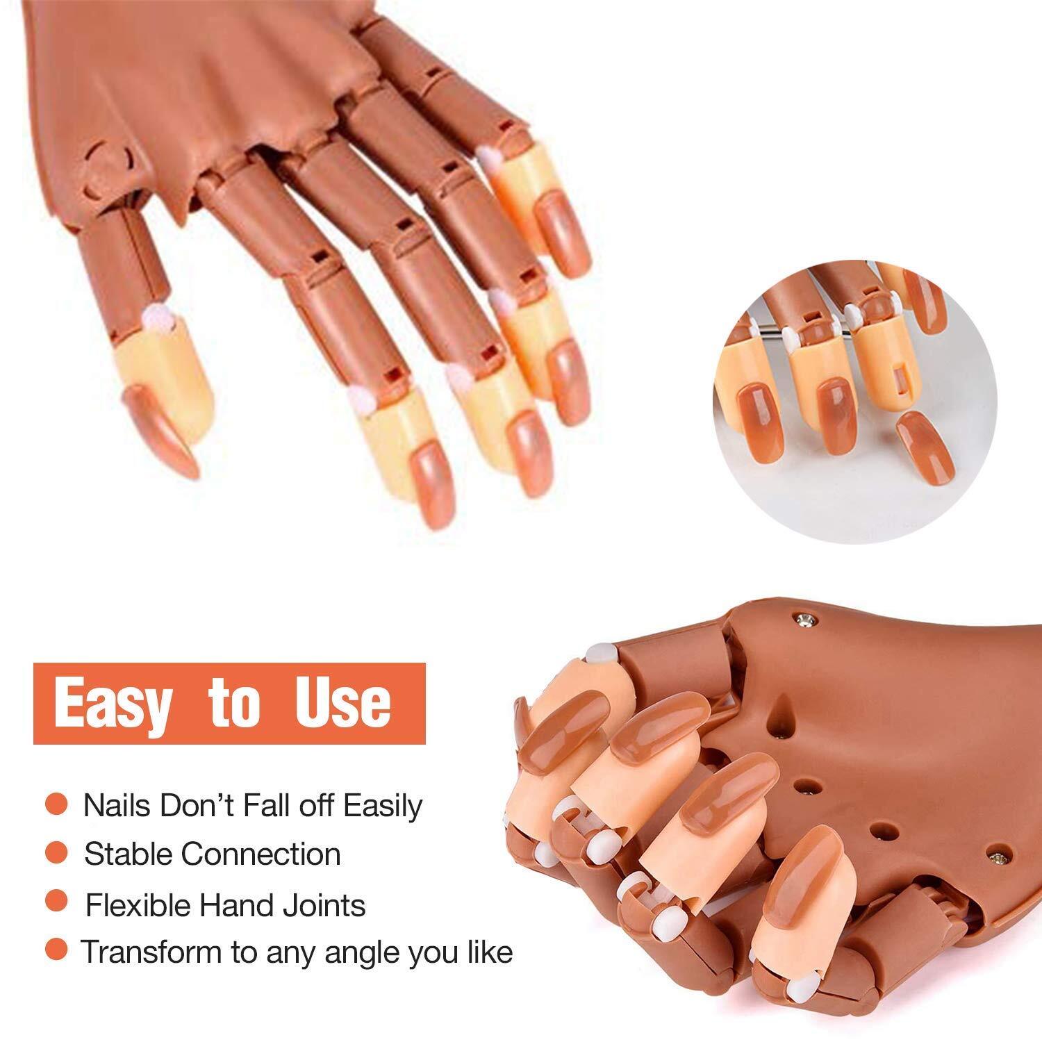 Nail Art mannekenghånd for negler