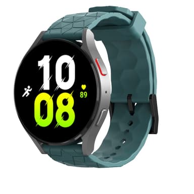 Fotball mønster klokkerem silikon Turkis 22 mm Samsung Galaxy Watch 5/5 Pro/4 40 44mm/3 41mm, Huawei watch GT3/GT2  42mm, Huami Amazfit GTS 3/GTS 2 Mini, Garmin Forerunner 158/55/Vivoactive 3/Venu