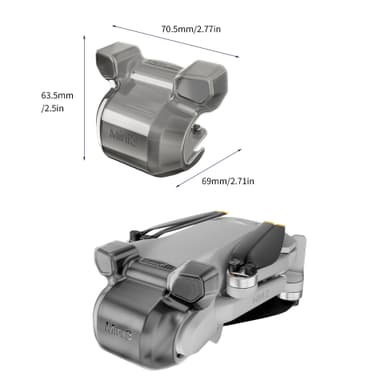 Mini 3 Gimbal Protector – Linsedeksel Støvtett hette for DJI Mini 3 Drone – Gjennomsiktig svart