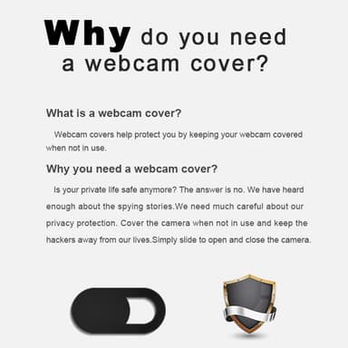 Webbkamera beskyttelse - Webcam Cover Slider - svart