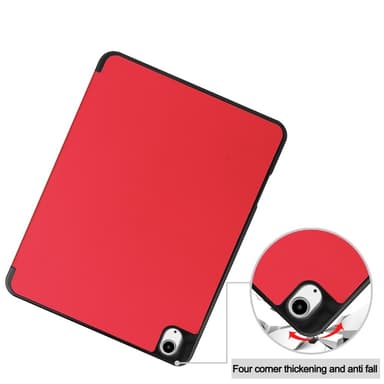 Til iPad Air 13 (2024) Slim Fit Tri-Foldbart Etui Pennebrett - Rød