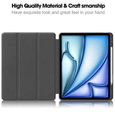 Til iPad Air 13 (2024) Slim Fit Tri-Foldbart Etui Pennebrett - Grønn