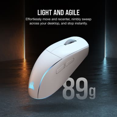 Corsair M75 RGB trådløs gamingmus (hvit)