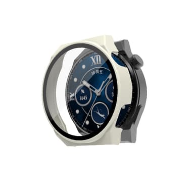 Veske med skjermbeskytter for Huawei Watch GT3 Pro/Porsche (46mm) Hvit