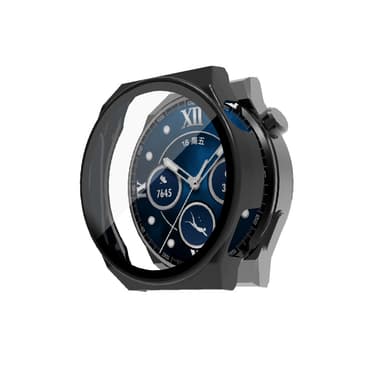 Veske med skjermbeskytter for Huawei Watch GT3 Pro/Porsche (46mm) Sort