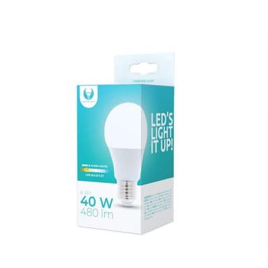 LED-lampe E27, 6W, 230V, 3000K, varmhvit