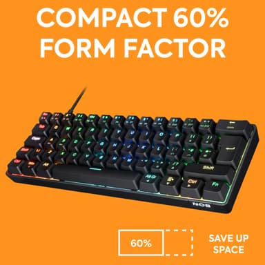 NOS C-450 Mini PRO RGB gamingtastatur (sort)