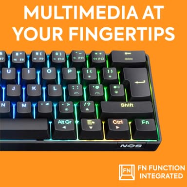 NOS C-450 Mini PRO RGB gamingtastatur (sort)
