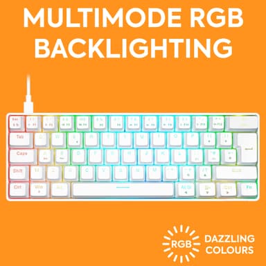 NOS C-450 Mini PRO RGB gamingtastatur (hvit)