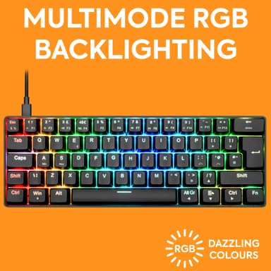 NOS C-450 Mini PRO RGB gamingtastatur (sort)