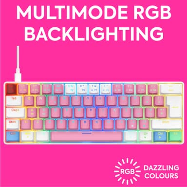 NOS C-450 Mini PRO RGB gamingtastatur (Cotton Candy)