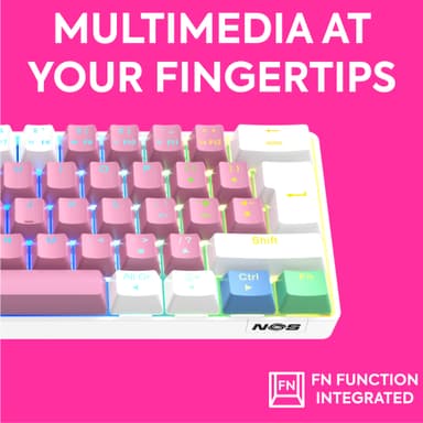 NOS C-450 Mini PRO RGB gamingtastatur (Cotton Candy)