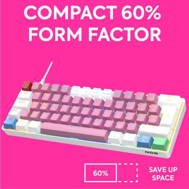 NOS C-450 Mini PRO RGB gamingtastatur (Cotton Candy)