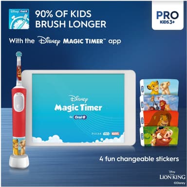 Oral-B Vitality Pro Kids Lion King elektrisk tannbørste 297257 (rød)