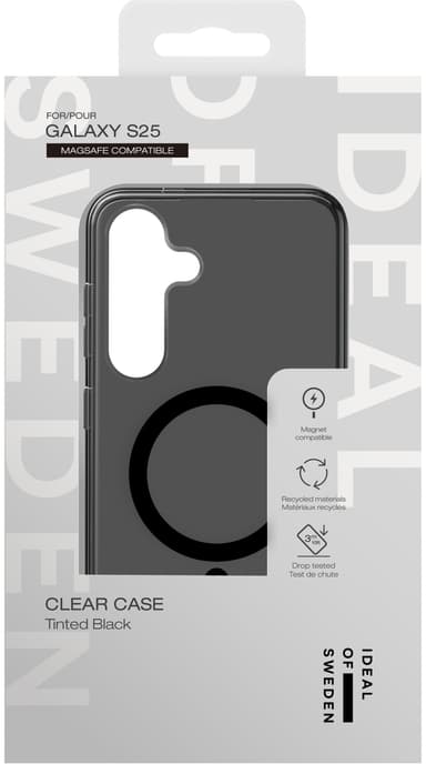 Ideal of Sweden Samsung Galaxy S25 Clear MagSafe deksel (sort)