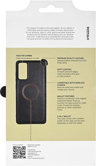 Buffalo 2in1 Samsung Galaxy A36 lommebokdeksel (sort)