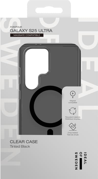 Ideal of Sweden Samsung Galaxy S25 Ultra Clear MagSafe deksel (sort)