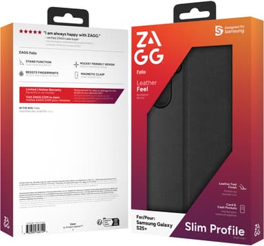 Zagg Samsung Galaxy S25+ lommebokdeksel (sort)