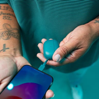 JLab Go Pop helt trådløse in-ear hodetelefoner (teal)
