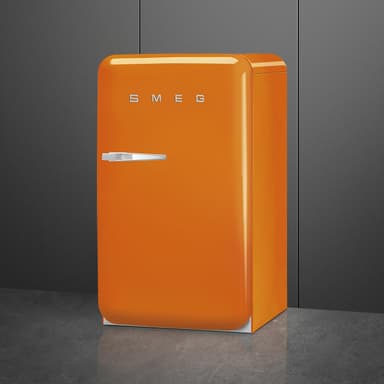 Smeg 50's style kjøleskap med fryser FAB10ROR6 (oransje)