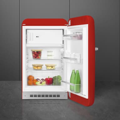 Smeg 50's style kjøleskap med fryser FAB10RRD6 (rød)