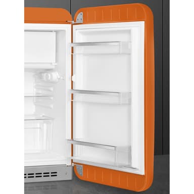 Smeg 50's style kjøleskap med fryser FAB10ROR6 (oransje)
